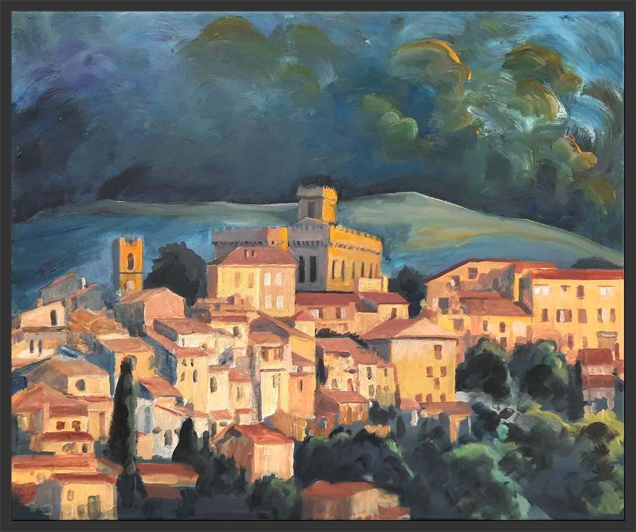 Vieux Cagnes sur Mer - Tableau encadré