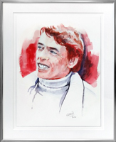 Portrait de Jacques Brel encadré