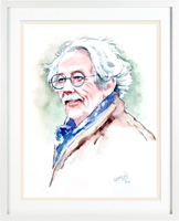 Portrait de Jean Rochefort encadré