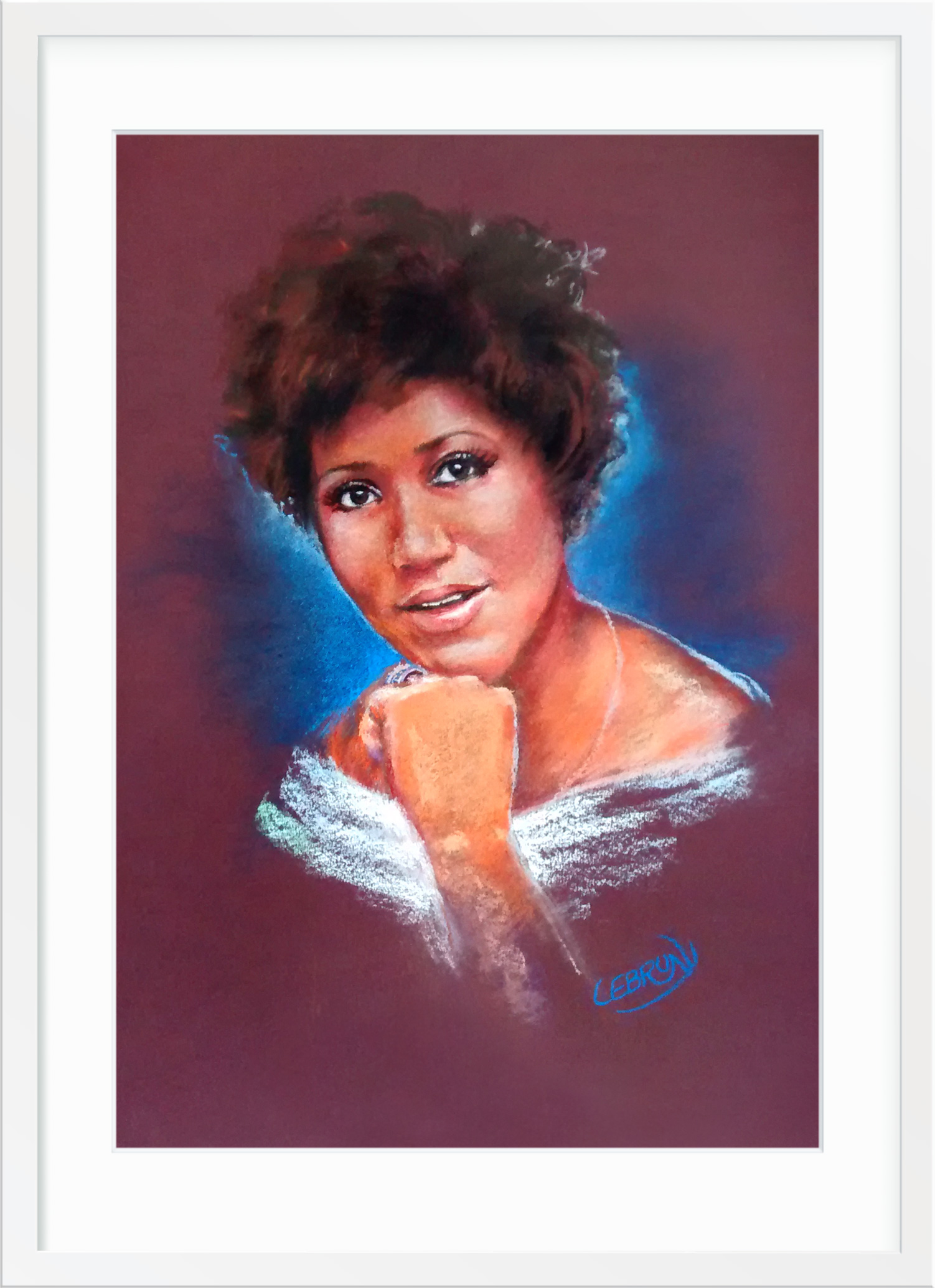 Portrait d'Aretha Franklin encadré