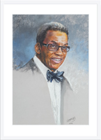 Portrait de Herbie Hancock au pastel encadré