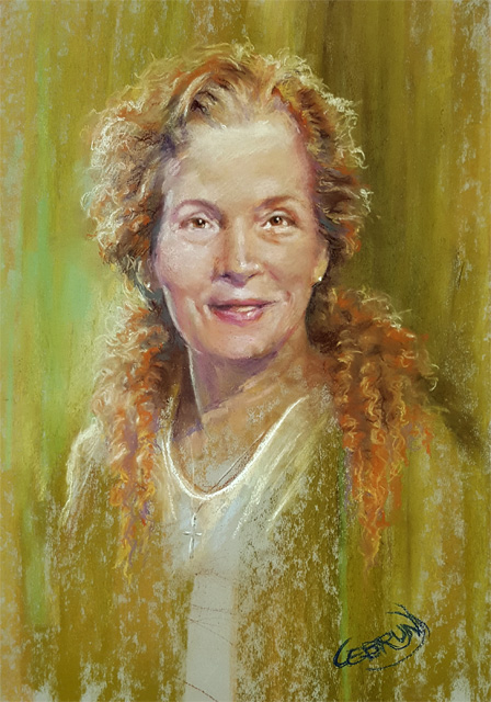 portrait au pastel