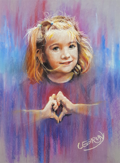 portrait au pastel