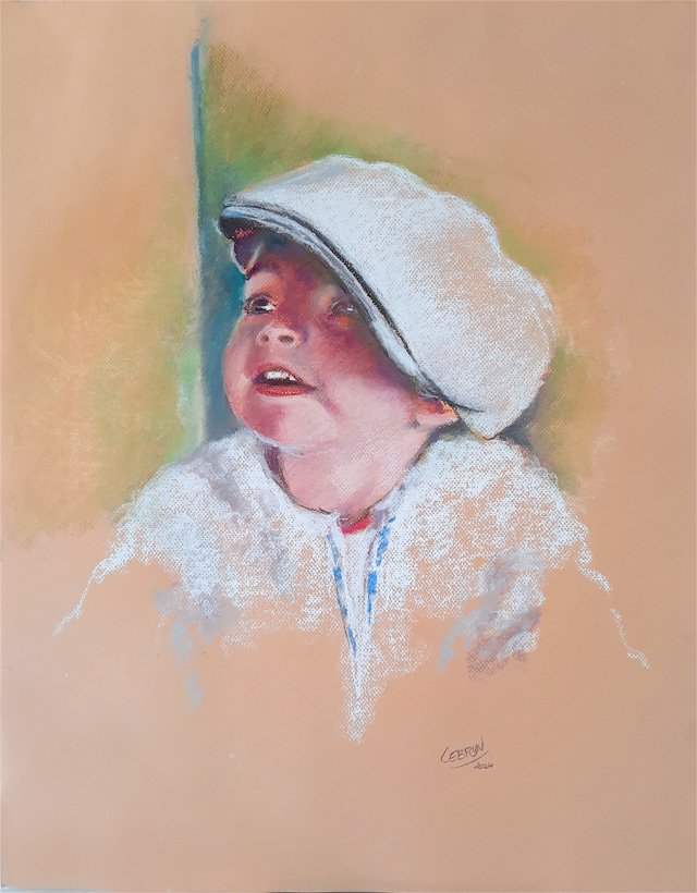 portrait au pastel