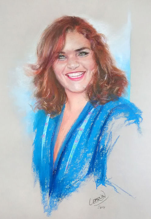 portrait au pastel