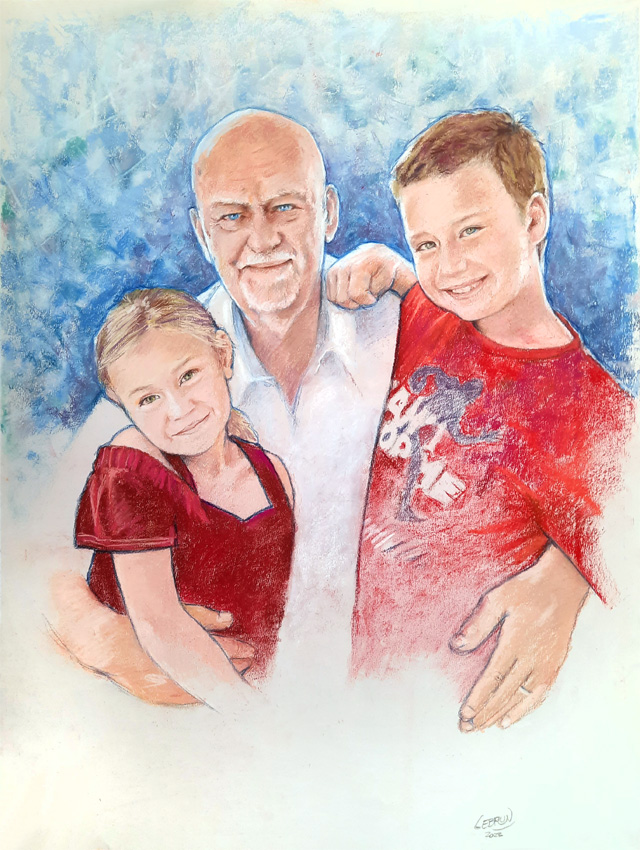 portraits au pastel