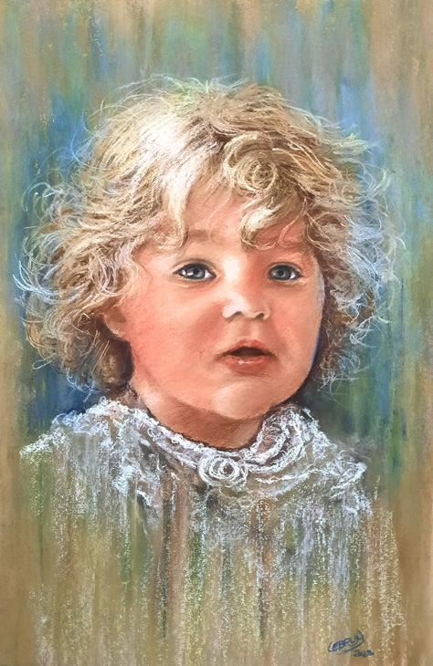 portrait au pastel