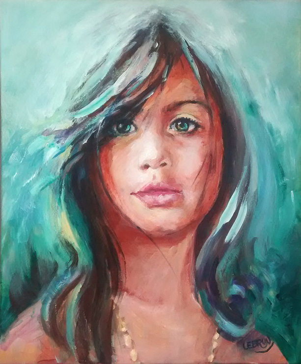 Portrait à l'acrylique