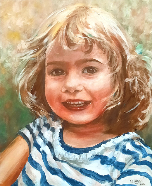 Portrait à l'acrylique