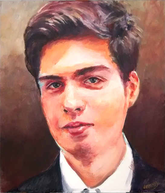 Portrait à l'acrylique