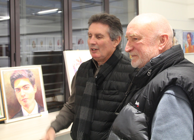 Paul Lebrun avec M. Gérald Lombardo Maire du Rouret