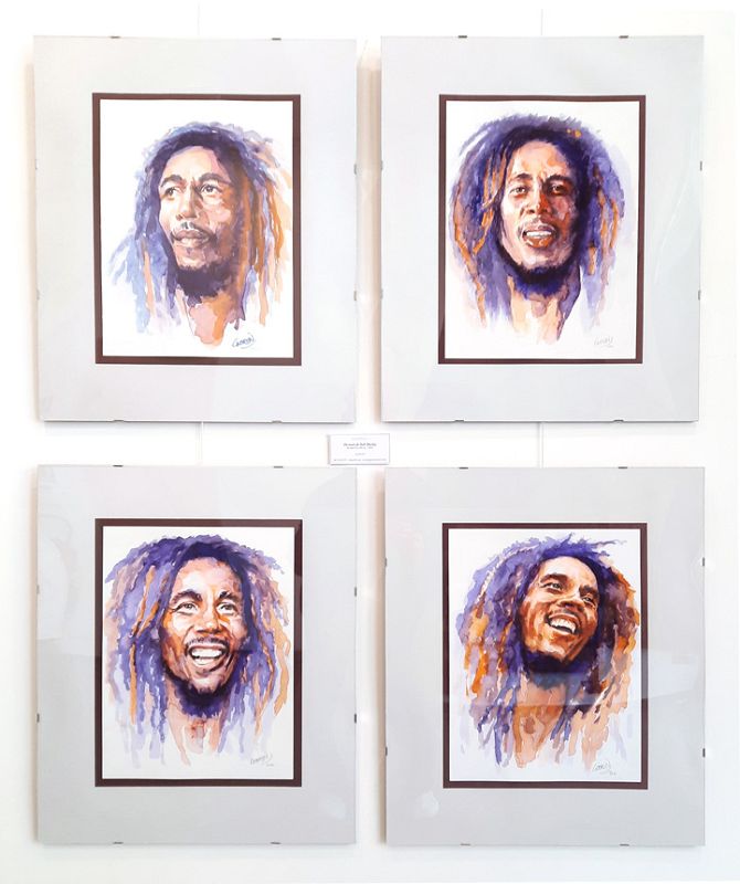 4 portraits de Bob Marley